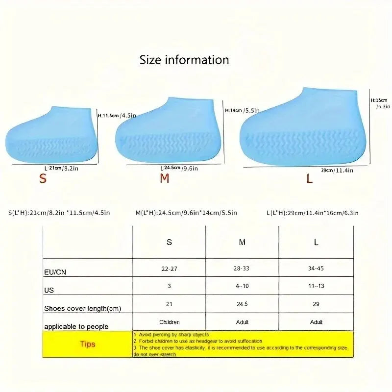 Capas impermeáveis para sapato de silicone